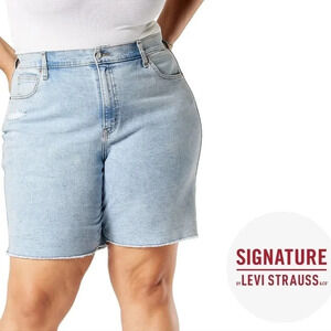 Signature by Levi  Strauss & Co. Plus Size Heritage High Rise Bermuda Shorts.